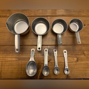 Vintage Foley Stainless Set of 4 Measuring Cups & Set Of 4 Measuring Spoons